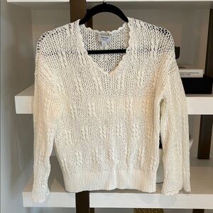 Fabrique White Knit Sweater